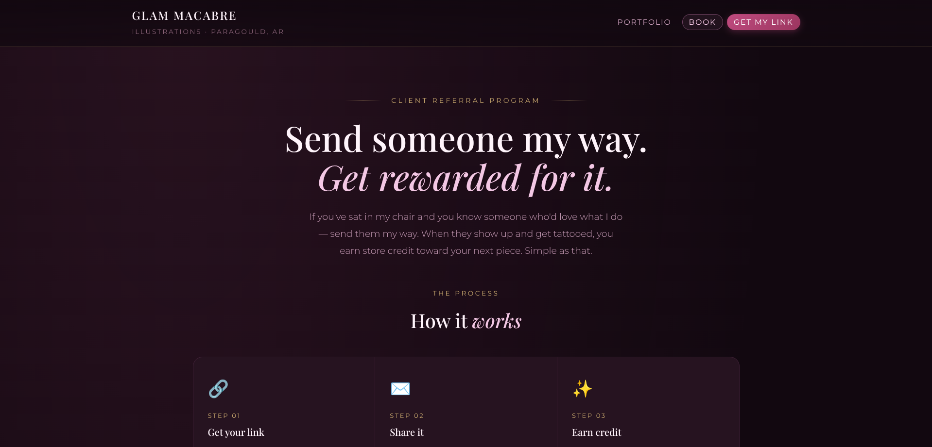 Earn credit page