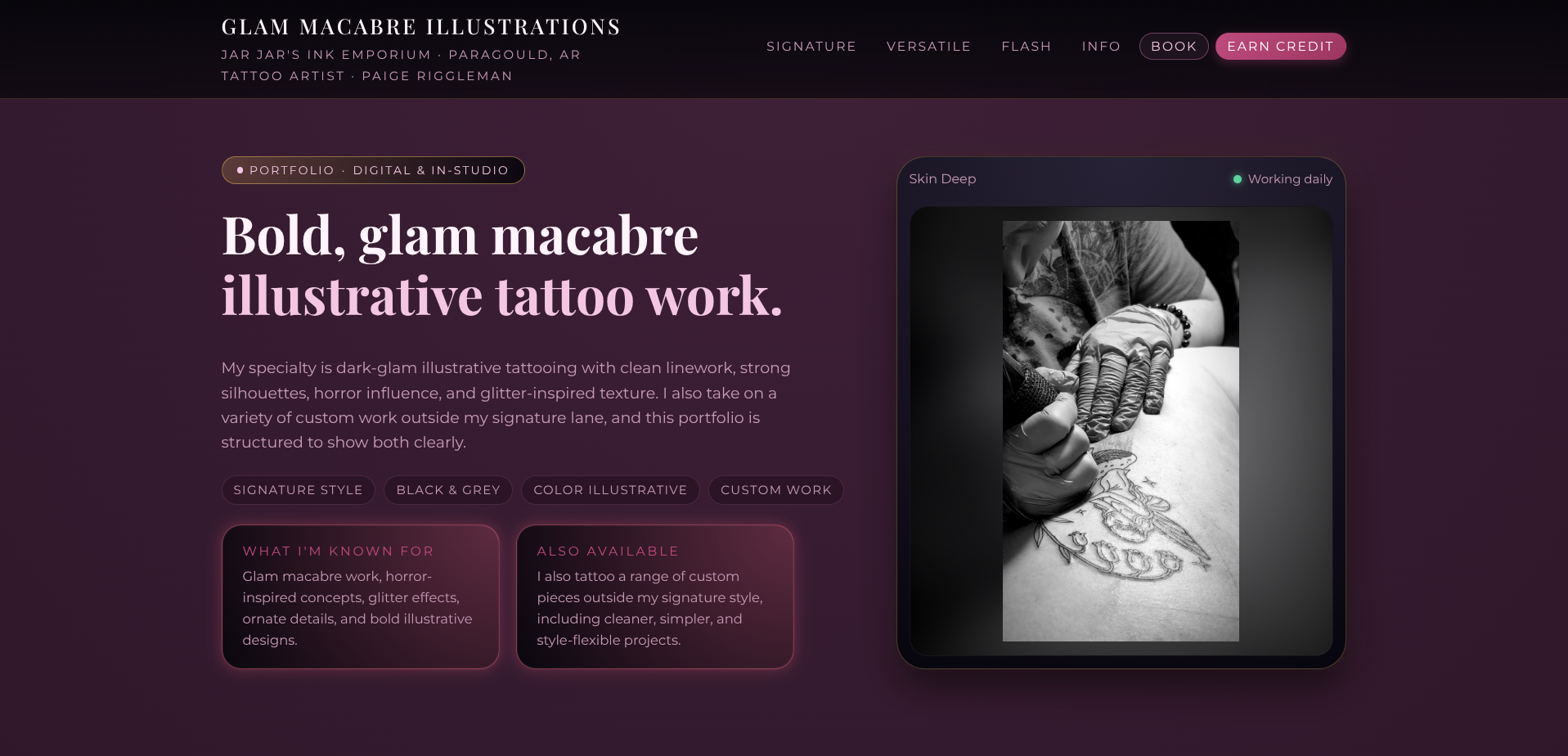Portfolio homepage