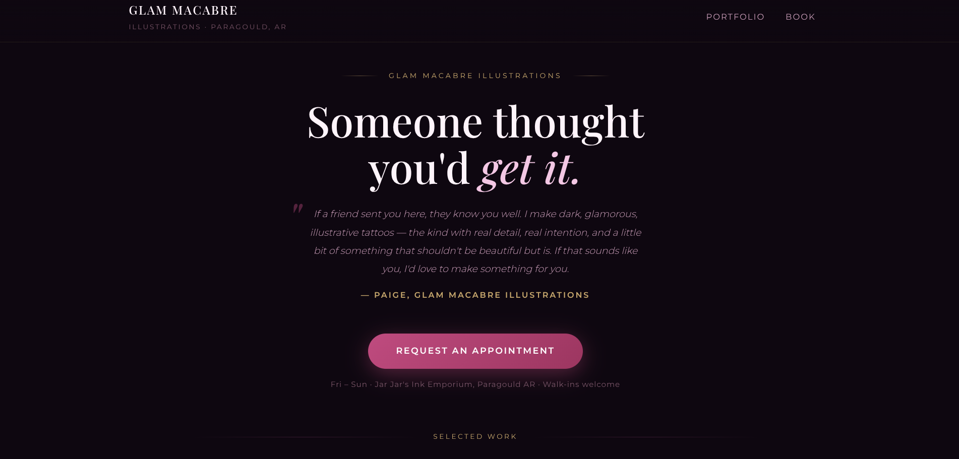 Referral landing page
