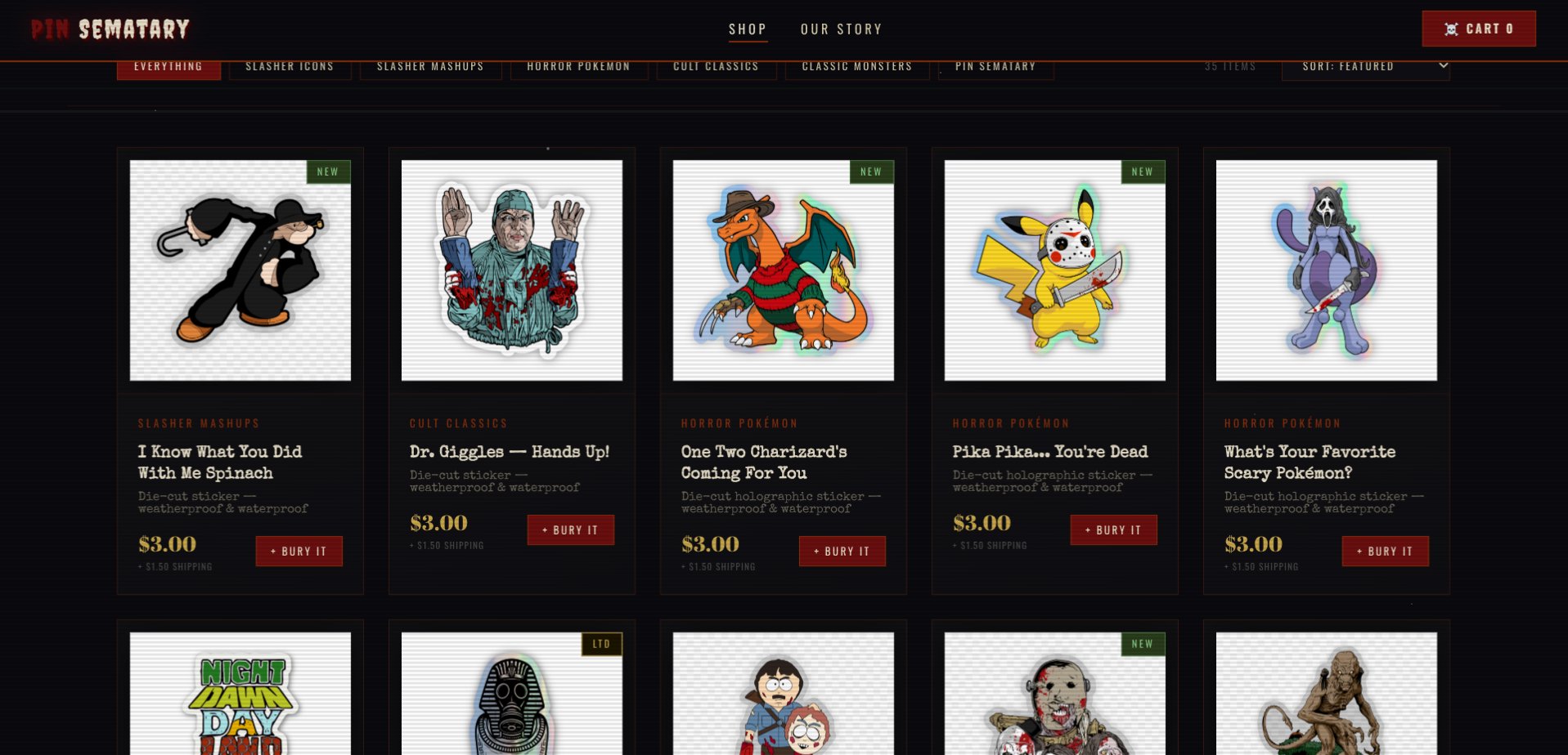 Shop page